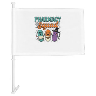 Pharmacy Squad Halloween Vintage Vector Shirt Desi Car Flag