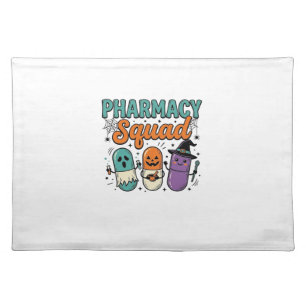 Pharmacy Squad Halloween Vintage Vector Shirt Desi Cloth Placemat