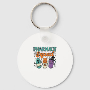 Pharmacy Squad Halloween Vintage Vector Shirt Desi Keychain