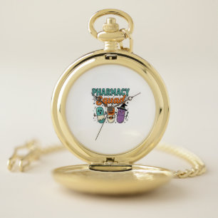 Pharmacy Squad Halloween Vintage Vector Shirt Desi Pocket Watch