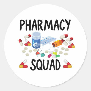 Pharmacy squad T-Shirt Classic Round Sticker