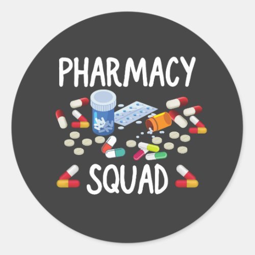 Pharmacy squad T_Shirt Classic Round Sticker