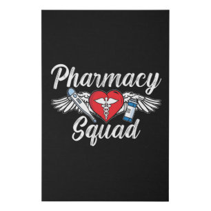 Pharmacy Squad Technician Medicine Tech Pharmacist Faux Canvas Print