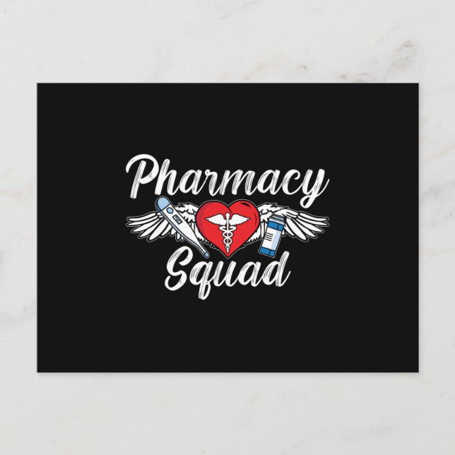 Pharmacy Squad Technician Medicine Tech Pharmacist Postcard (Front)
