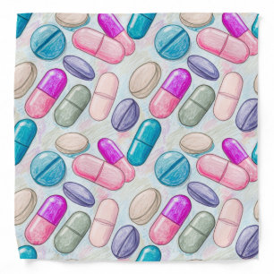 Pharmacy Staff Pink & Grey Capsule Design Bandana