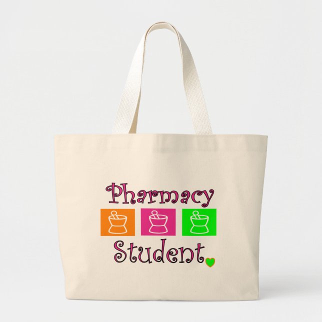 pharmacy student tote bag, pestle and mortar (Front)