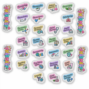 Pharmacy Subjects Sticker Pack