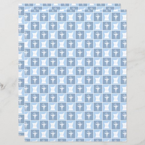 Pharmacy Symbol Pattern Scrapbook Paper