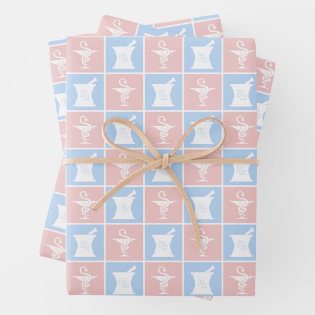 Pharmacy Symbol | Pharmacist Pharmacy Tech Pattern Wrapping Paper Sheets (In situ)