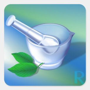 Pharmacy Symbol Square Sticker