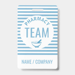 Pharmacy Team Name Badge Custom Pharmacy Staff