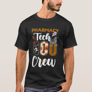 Pharmacy Tech Boo Crew Funny Halloween Technician  T-Shirt