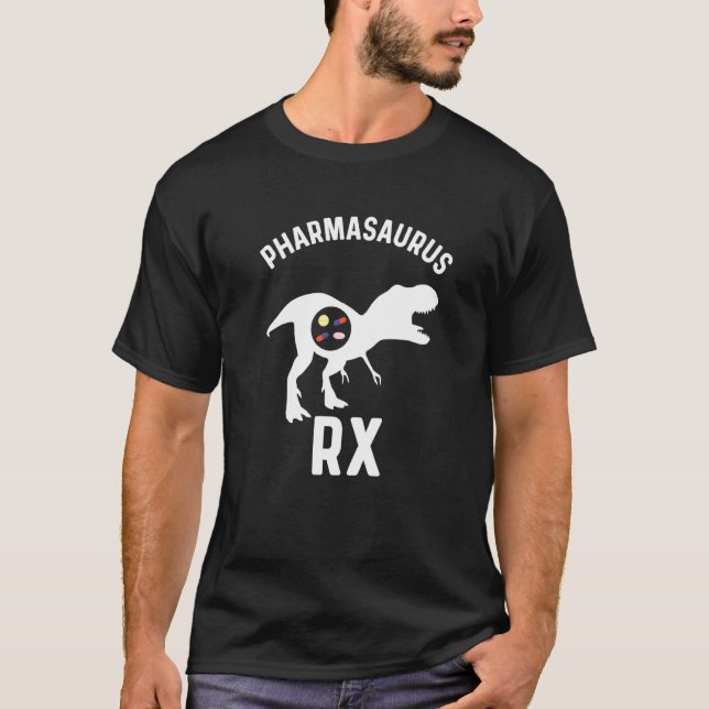 Pharmacy Tech Humor Pharmacy Week Pharmasaurus Rx  T-Shirt (Front)