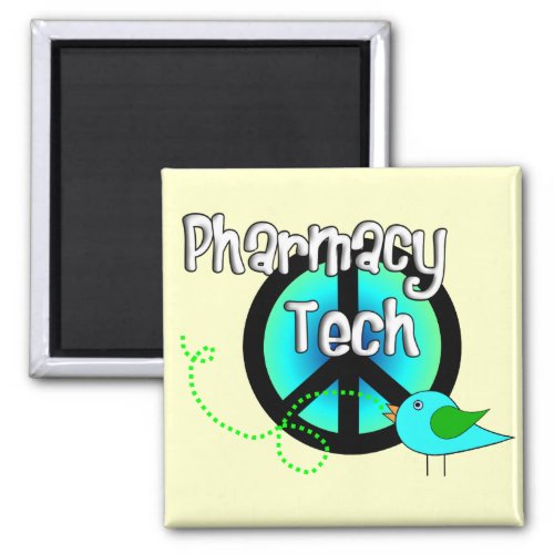 Pharmacy Tech Peace Sign Design Gifts Magnet