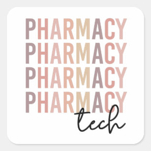 Pharmacy Tech Pharmacy Technician Square Sticker