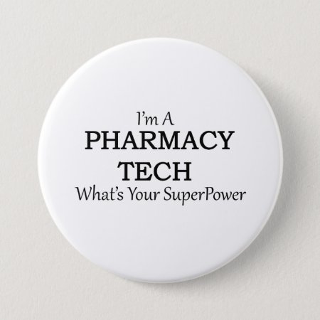 Pharmacy Tech Pinback Button