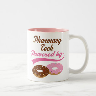 Pharmacy Tech Powered By Doughnuts Mug
