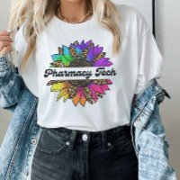 Pharmacy Tech Profession Rainbow Sunflower