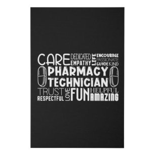 Pharmacy Tech Quote Medicine Technician Pharmacist Faux Canvas Print