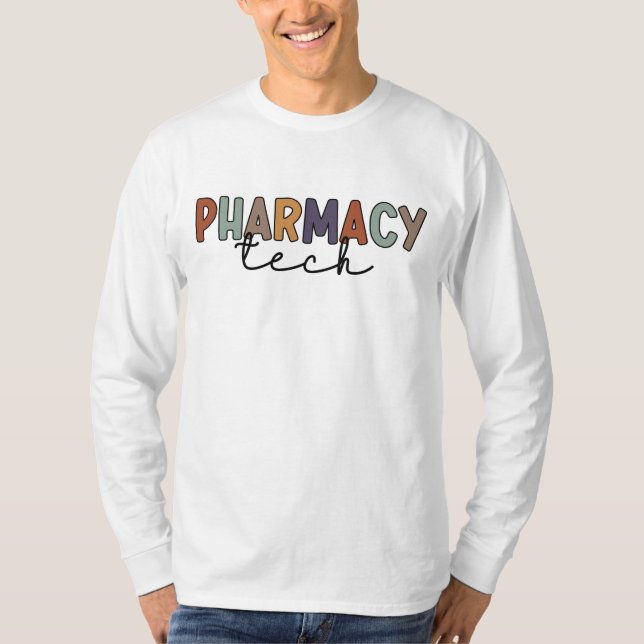 Pharmacy Tech Retro Pharmacy Technician T-Shirt (Front)