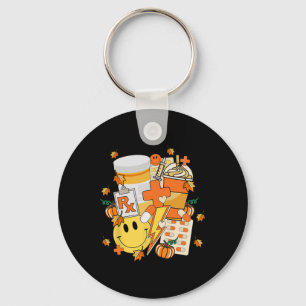 Pharmacy Tech Technician Pharmacist Student Fall V Keychain