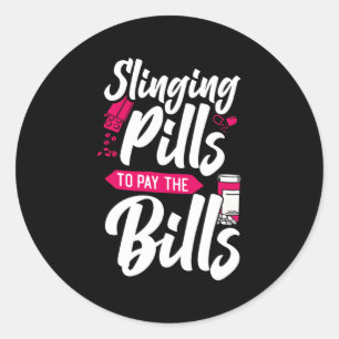 Pharmacy Tech Technician Pharmacist Student Slingi Classic Round Sticker