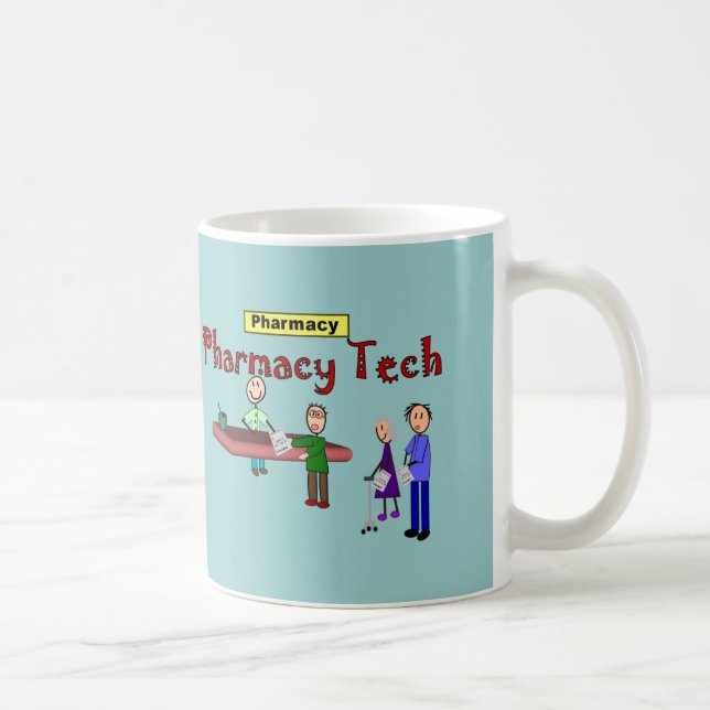 Pharmacy Tech With Customers Design Coffee Mug (Right)