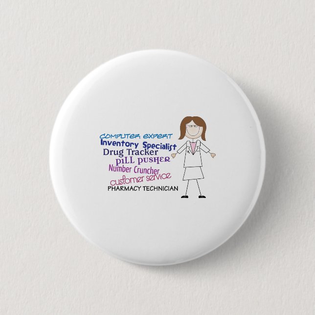 Pharmacy Technician Button (Front)