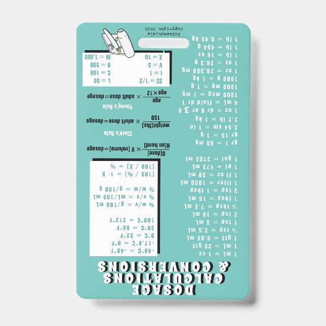Pharmacy Technician - Calculations/Rules (S2) Badge (Front)