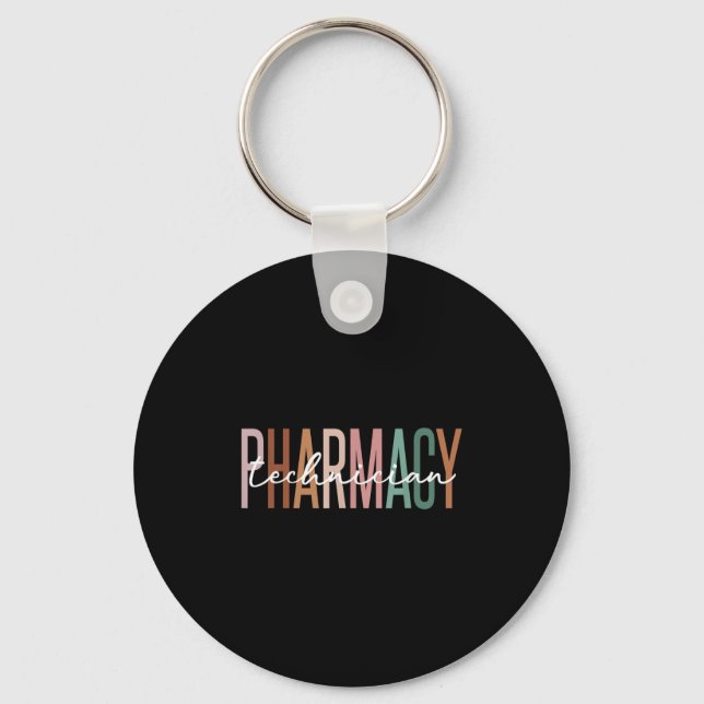 Pharmacy Technician Certified Pharm Tech Pharmacis Keychain (Front)