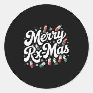 Pharmacy Technician Christmas Pharmacist Pharmacy Classic Round Sticker