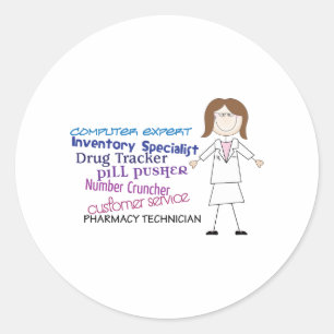 Pharmacy Technician Classic Round Sticker