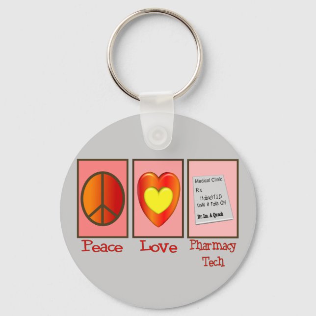 Pharmacy Technician Gifts Keychain (Front)