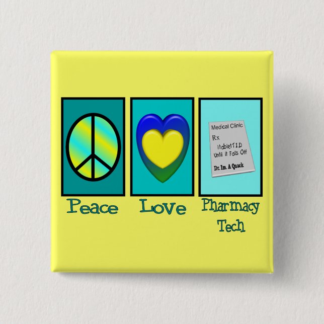 Pharmacy Technician Gifts Pinback Button (Front)