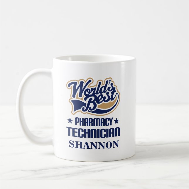 Pharmacy Technician Personalized Mug Gift (Left)
