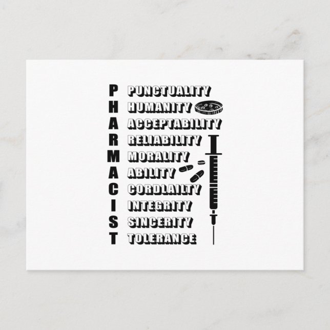 Pharmacy Technician Pharmacists Pharmacist Quote Postcard (Front)