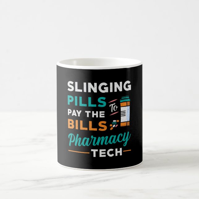 Pharmacy Technician Slinging Pills Pharmacist Gift Coffee Mug (Center)