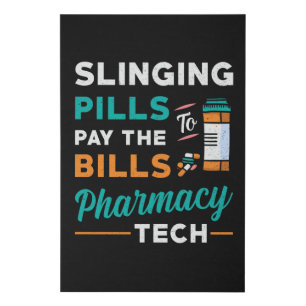 Pharmacy Technician Slinging Pills Pharmacist Gift Faux Canvas Print
