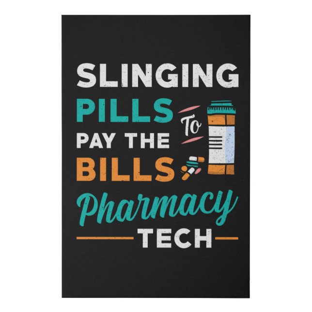 Pharmacy Technician Slinging Pills Pharmacist Gift Faux Canvas Print (Front)