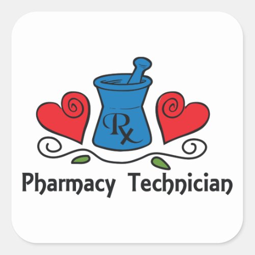 Pharmacy Technician Square Sticker