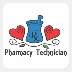 Pharmacy Technician Square Sticker