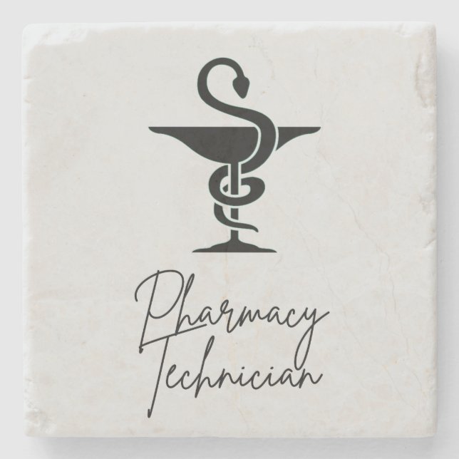 Pharmacy Technician Stone Coaster  (Front)