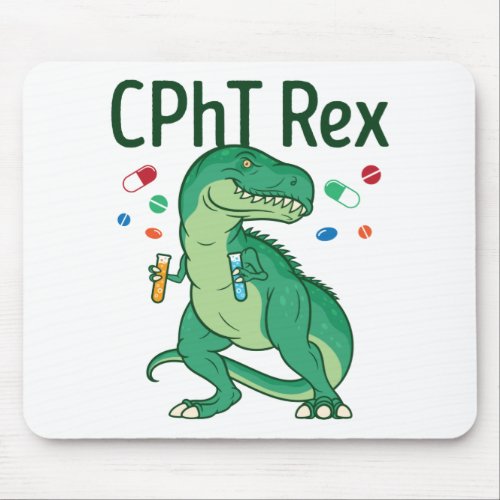 Pharmacy Technician Tech CPhT Rex Mouse Pad