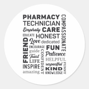 Pharmacy Technician Tech Medicine Pharmacist Gift Classic Round Sticker