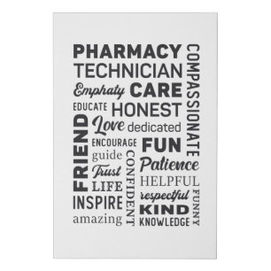 Pharmacy Technician Tech Medicine Pharmacist Gift Faux Canvas Print