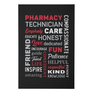 Pharmacy Technician Tech Medicine Pharmacist Quote Faux Canvas Print