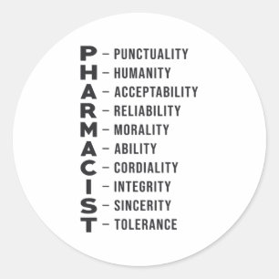 Pharmacy Technician Tech Pharmacist Medicine Classic Round Sticker