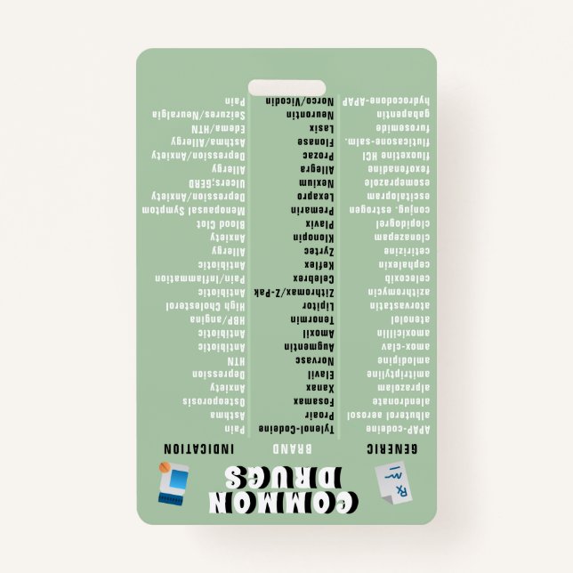 Pharmacy Technician - Top 50 Drugs and Indications Badge (Front)