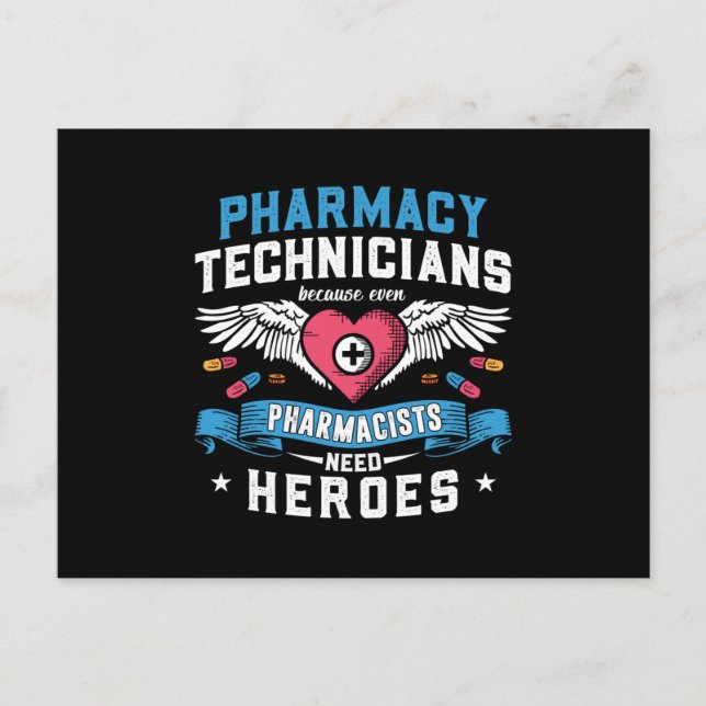 Pharmacy Technicians Technician Tech Pharmacists Postcard (Front)