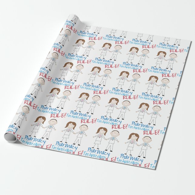 Pharmacy Technicians Wrapping Paper (Unrolled)